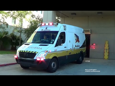 Louisiana Acadian EMS ambulance 337 - light setup & interior [LA | 6/2017]