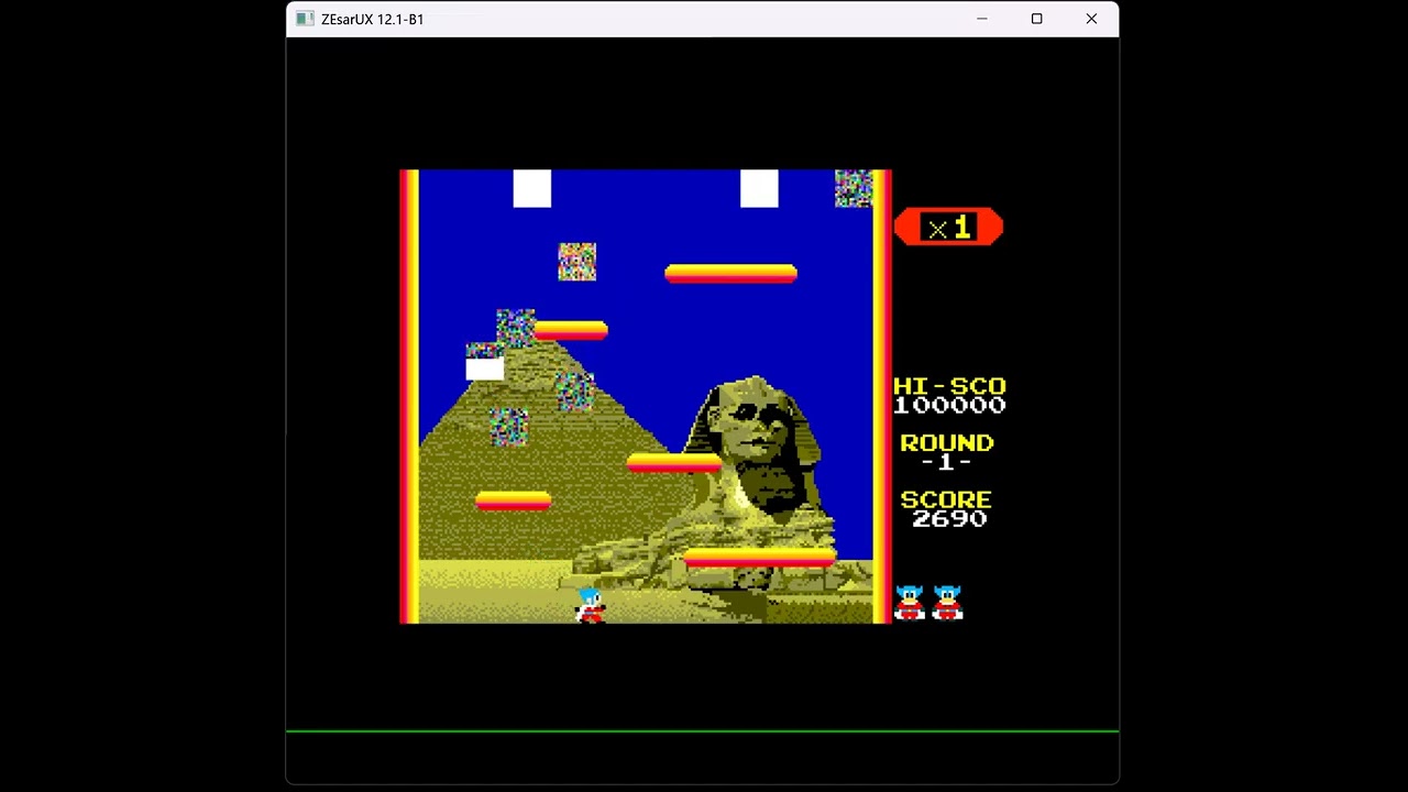 Bomb Jack - Sinclair ZX Spectrum Next - ZEsarUX 12.1 Beta 1
