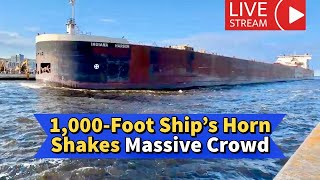 ⚓️ 1,000-Foot Ship’s Horn Shakes Massive Duluth Crowd LIVE!