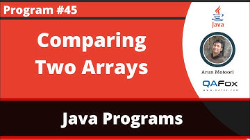 Java program to compare two arrays