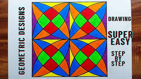 Super Easy Geometric Design Drawing - Geometric Design In Square  @VipulSwamiArts