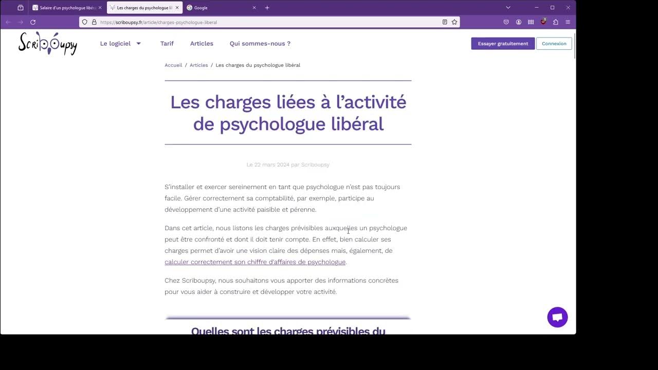 Calcul du salaire de psychologue libéral YouTube