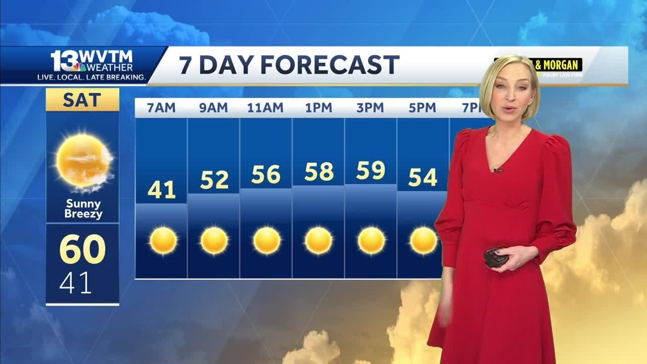 Sunny, dry and a little cooler across Alabama heading into the weekend ...