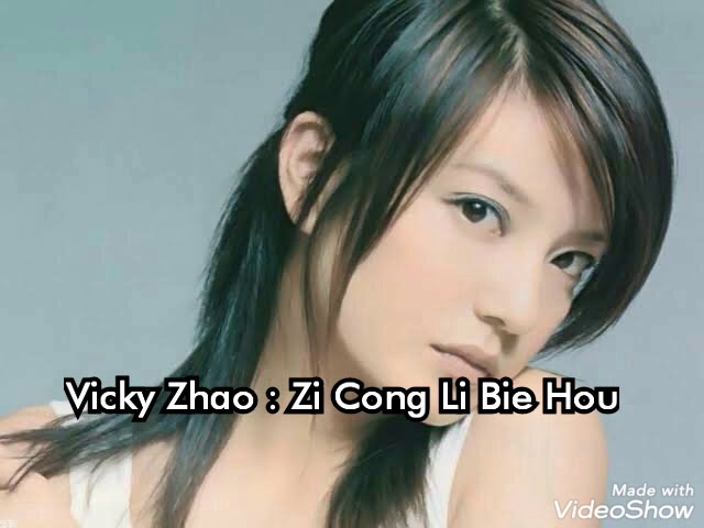 Vicky Zhao : Zi Cong Li Bie Hou ( lyric karaoke ) class=