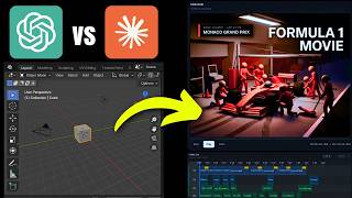 CRAZY! Blender MCP & VideoEdit MCP: Claude Opus 4.7 vs GPT 5.5 Make Formula 1 Movie screenshot 1