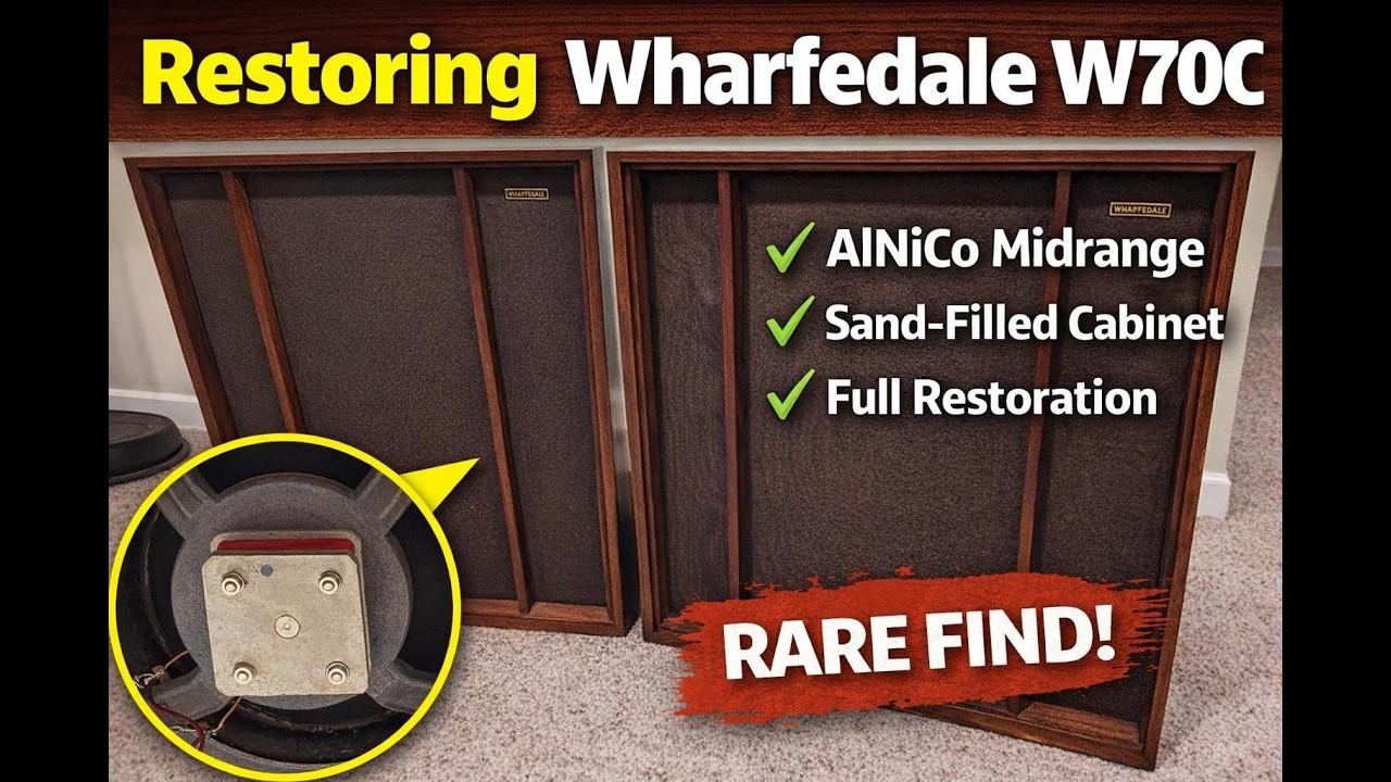 Wharfedale W70C Restoration & Review | Rare Alnico Mid, Sand Filled Cabinets, & Sweet Vintage Sound