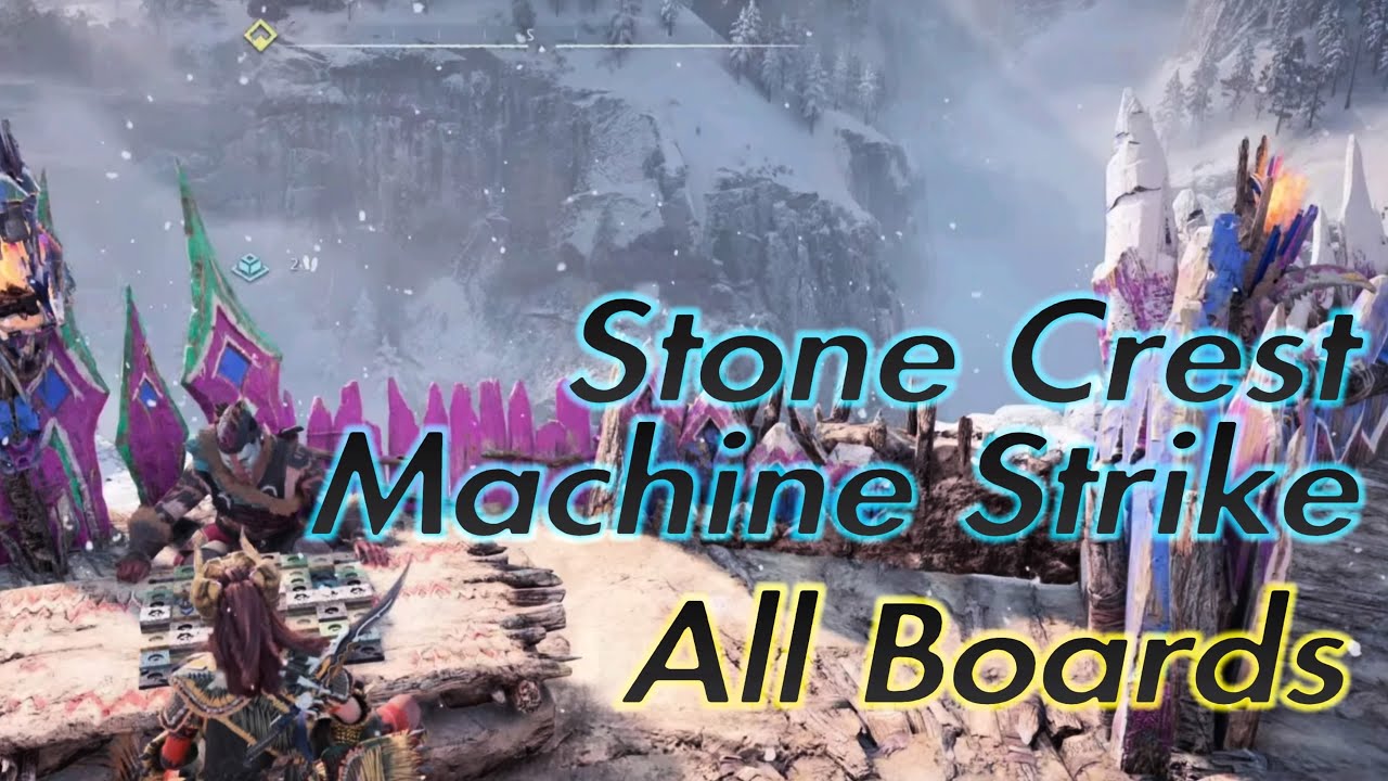 Horizon Forbidden West How To Play Machine Strike Stone Crest (All Boards)
