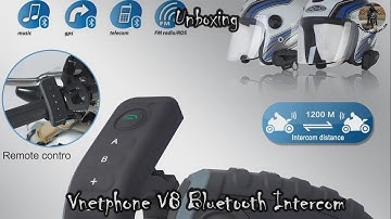 Helmet Intercom Vnetphone V8 Unboxing
