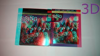 Sing 2 4K UltraHD Blu Ray & Target Exclusive Blu Ray Unboxing 3D