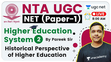 NTA UGC NET 2020 (Paper-1) | Higher Education System by Pareek Sir | Historical Perspective