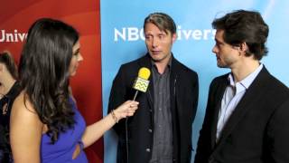 Hugh Dancy and Mads Mikkelsen from Hannibal @ NBC Red Carpet | AfterBuzz TV Interview