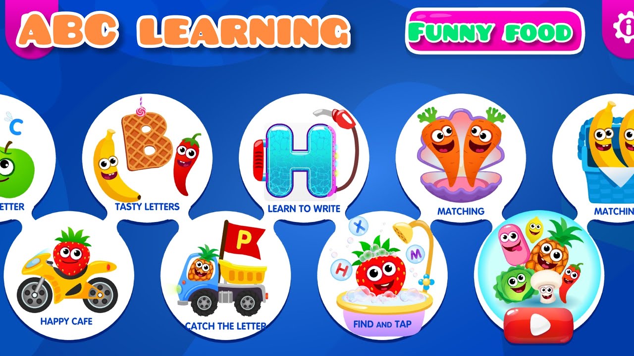 Funny Food! ABC Learning letters with Funny food