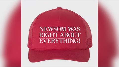 Newsom’s parody Trump merchandise raises $100K in first day online