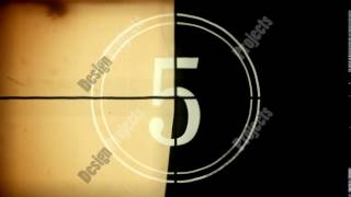 Countdown animation from 10 to 0. With nice vintage background.