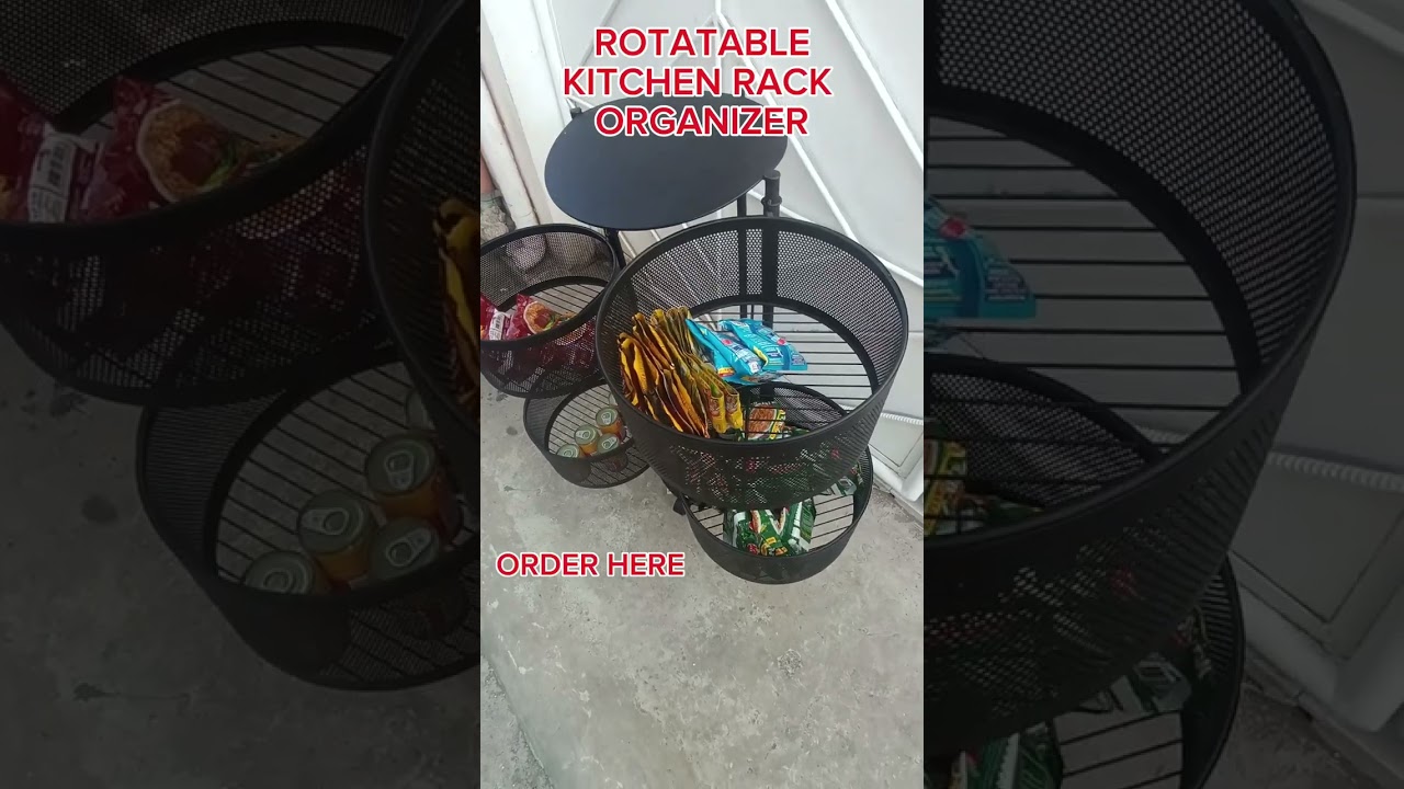 ROTATABLE KITCHEN RACK ORGANIZER, 3 OR 5 LAYERS AVAILABLE, KITCHEN WARE, KITCHENHACKS