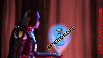 Speededit with GIMP - Lost and found with holographic effect and background replacement