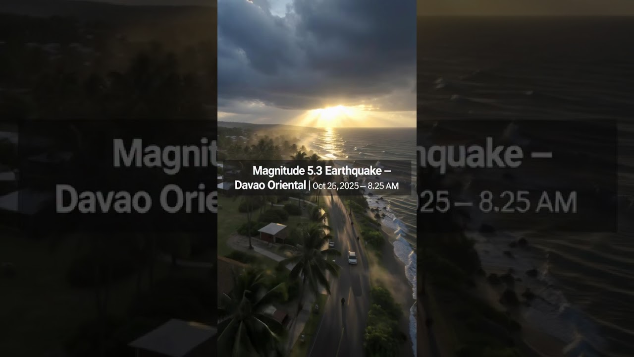 “Massive Earthquake Shakes Davao Oriental — People Rushed Out in Panic! 😱 | October 26, 2025”