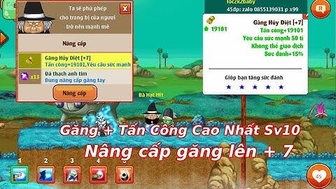 Ngọc Rồng Online - Nâng Cấp Găng Hủy Diệt 14% Chỉ số Tấn Công Cao Nhất sv10 Hiện Tại Lên Cộng 7