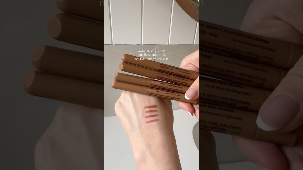 Swatching the new rhode lip shapes ​⁠