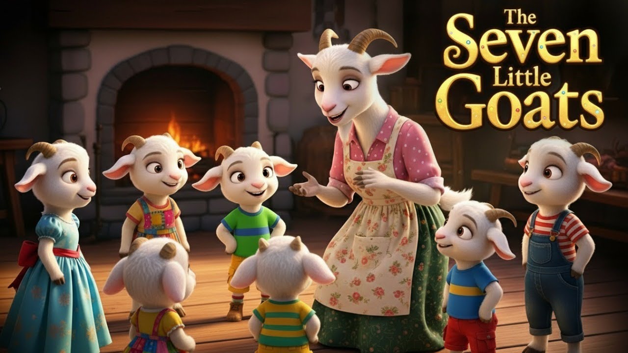 The Wolf and the Seven Little Goats Story | Bedtime Stories for Kids