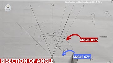 construction by bisection of angle 67½ and 112½ construct and bisect using set square