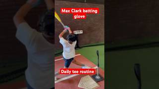 Daily tee routine!! Max Clark batting glove @bruceboltus #viral #baseball #brucebolt #baseballlife
