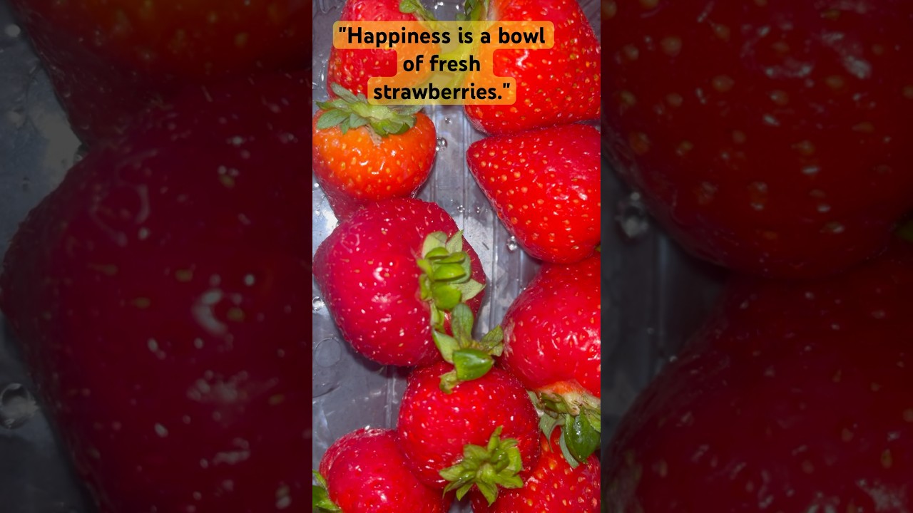 Happiness is a bowl of fresh strawberries ..... 