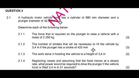 Hydraulic press fluidmechanics N5