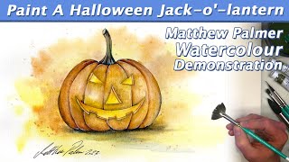 How To Paint A Jack-o&#39;-lantern In Watercolours