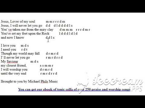 Solfa notation of "Jesus Lover of my soul"