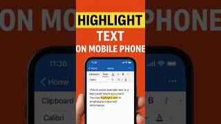 How to Highlight Text in MS Word on Mobile Phone #msword #mobile #study