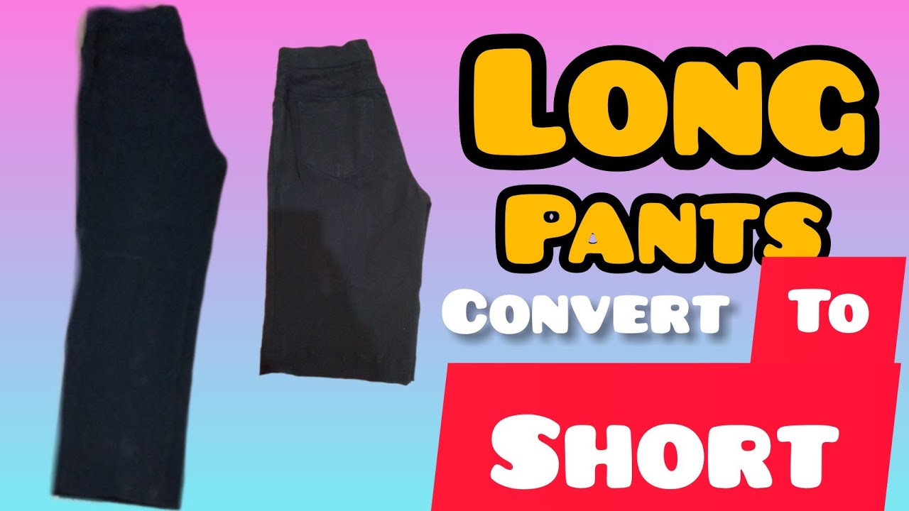 long pants convert to short! how to cut and sew? tutorial by Ricky n