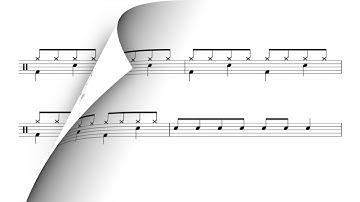 Eighth beat and fills - INTERACTIVE Sight Reading Practice for Drums - PLAY ALONG EXERCISE