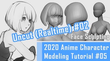 [#02] [Uncut] Anime Character 3D Modeling Tutorial 2020 – Face Sculpting