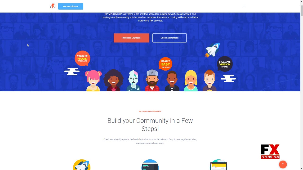 Olympus - Responsive Community and Social Network WordPress Theme - YouTube