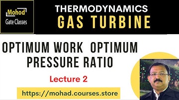 02 Gas Turbine  | Optimum Work | Optimum Pressure ratio