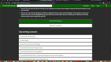 FREECODECAMP: MongoDB and Mongoose - Install and Set Up Mongoose