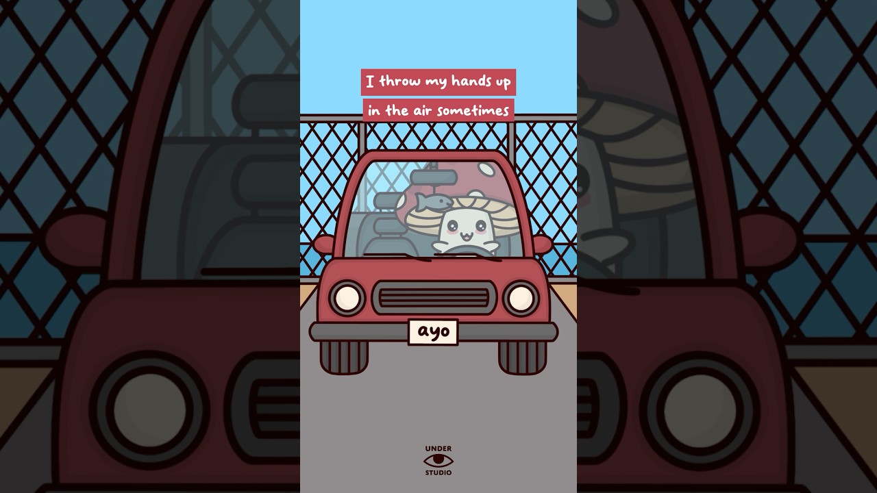 The Real Lyrics 🎤 Mushie Singing In Car | Relatable Animation Meme | Original Audio: whatsername1.0