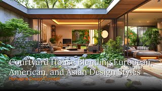 Courtyard House Blending European, American, and Asian Design Styles, A Fusion of East and West