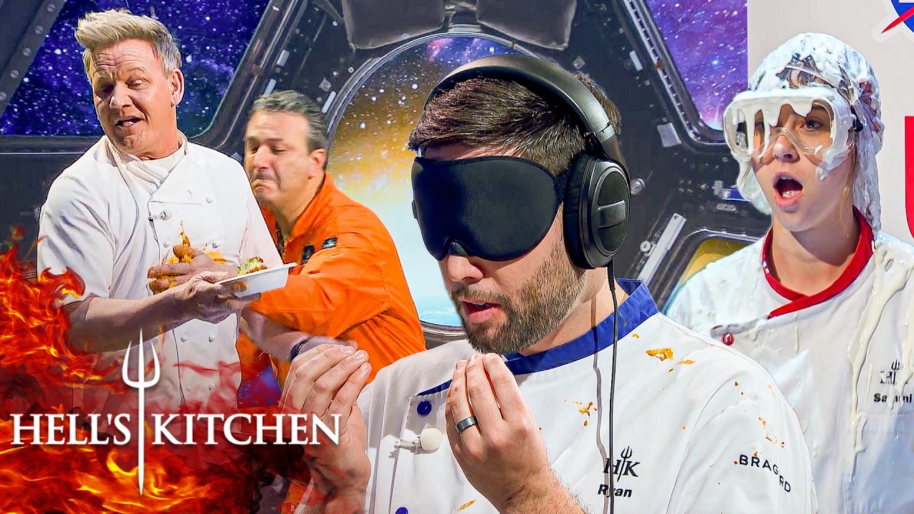 Chef Ramsay Starts a Food Fight & the Chefs Face the Blind Taste Test | Hell's Kitchen