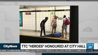 TTC heroes who helped blind man honoured