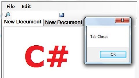C# Tutorial 69:Remove Current selected tabpage from Tabcontrol using C#