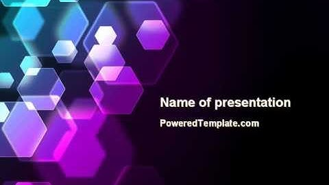 Hexagonal Bokeh PowerPoint Template by PoweredTemplate.com