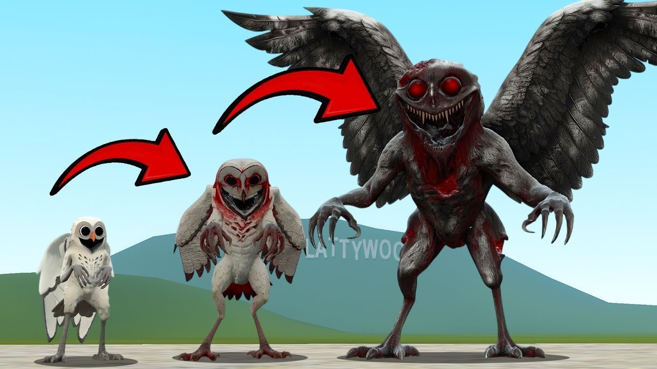 🔥 EVOLUTION OF NEW CURSED THE OWL MONSTER ROBLOX 99 NIGHTS IN THE FOREST in Garry s Mod!