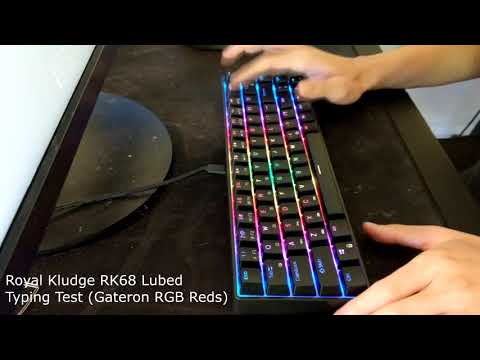 Royal Kludge RK68 w/ Gateron Reds Sound Test (Stock vs. Lubed)