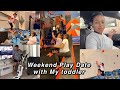 WEEKEND VLOG | TRAMPOLINE PARK DAY with MAMA + CLEAN UP WITH ME.