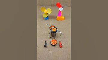 ✅ How to Make a Mini Fan Using a DC Motor and Switch #tech #experiment #viral #motor #short