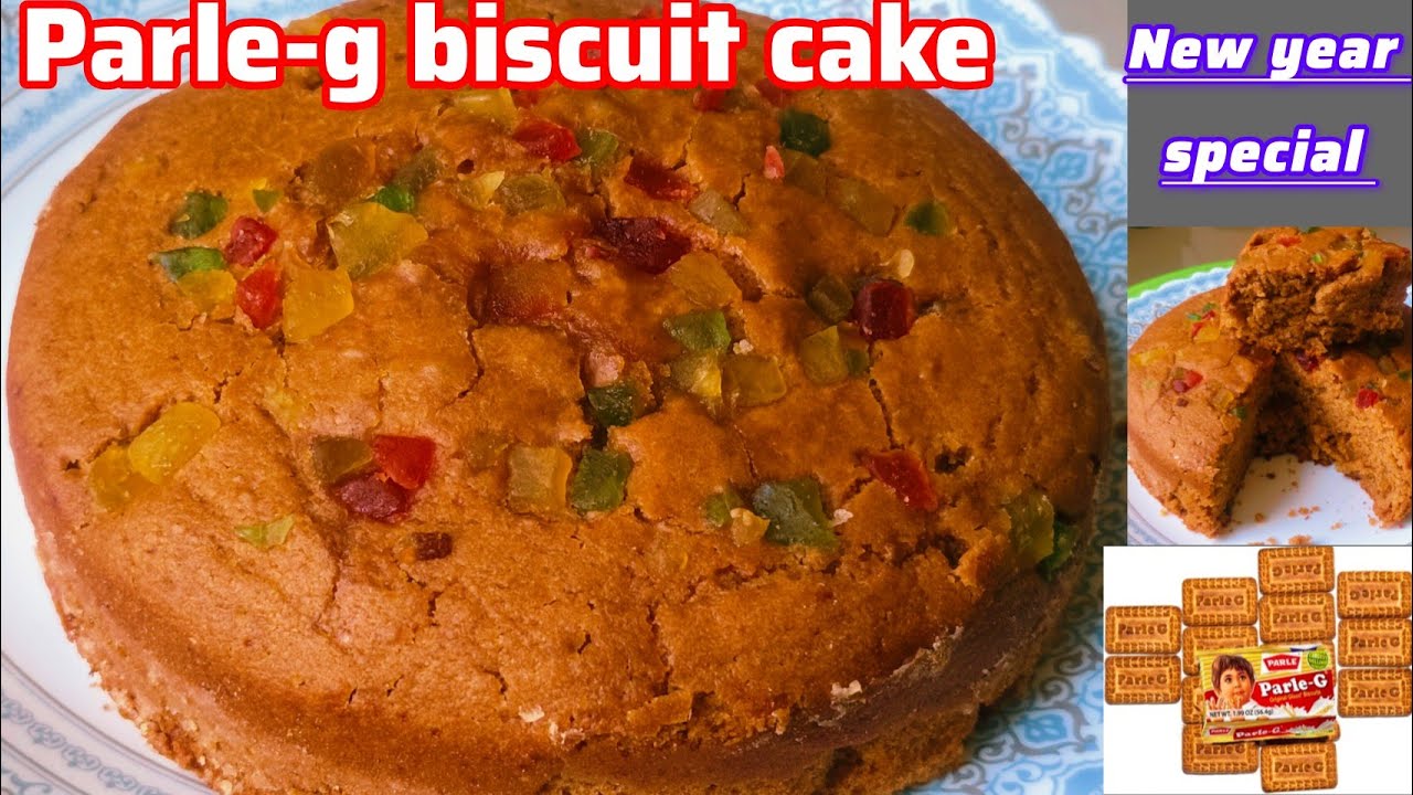 Sirf 3 ingredients se parle-g biscuit cake ।New year spl।Cooker cake। Easy cake recipe। Viral video 