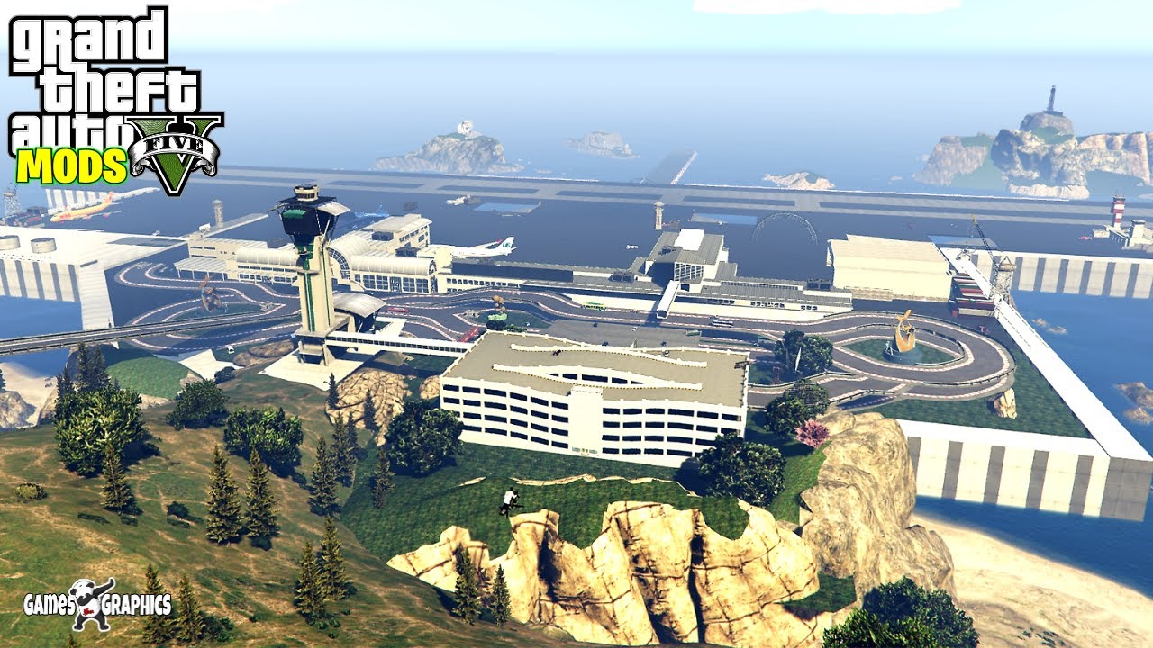 Grand theft auto 5 where is the airport on the map