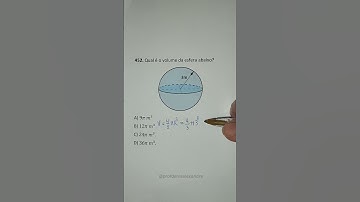 Volume de uma esfera